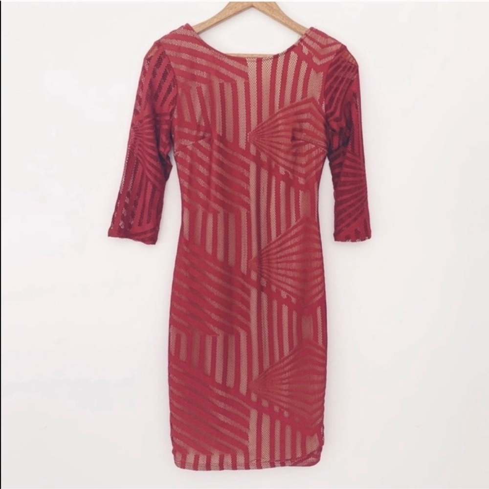 AG Studio Ruby & Nude Lace Dress